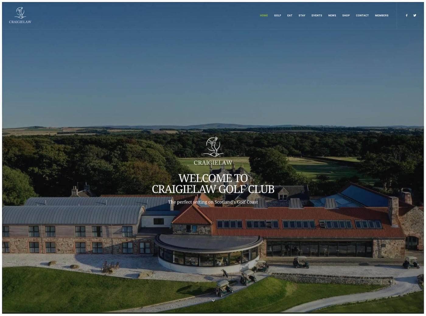 Web design for Craigielaw Golf Club, East Lothian